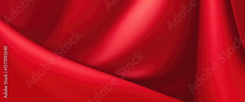 Red color silk fabric Abstract background