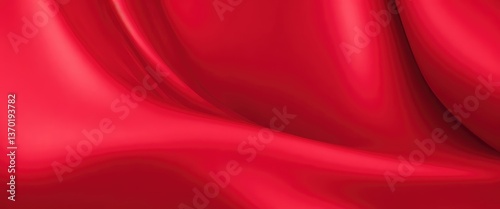 Red color silk fabric Abstract background