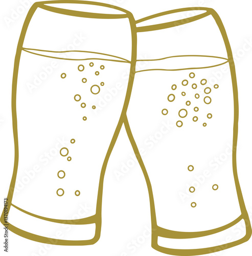 vector illustration of beer glasses