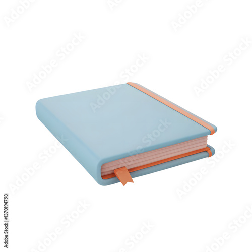  3D Closed Hardcover Book – Study & Knowledge