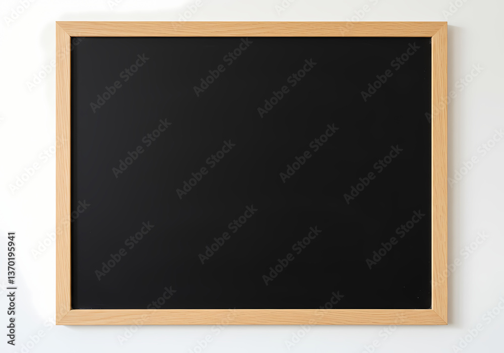 Blank Chalkboard with Wooden Frame isolated on transparent background Blank Chalkboard with Wooden Frame isolated on transparent background