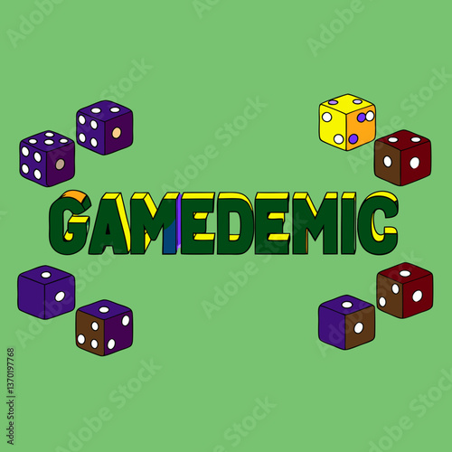 GAMEDEMIC Board Game Community Logo - Vibrant SVG Vector Design