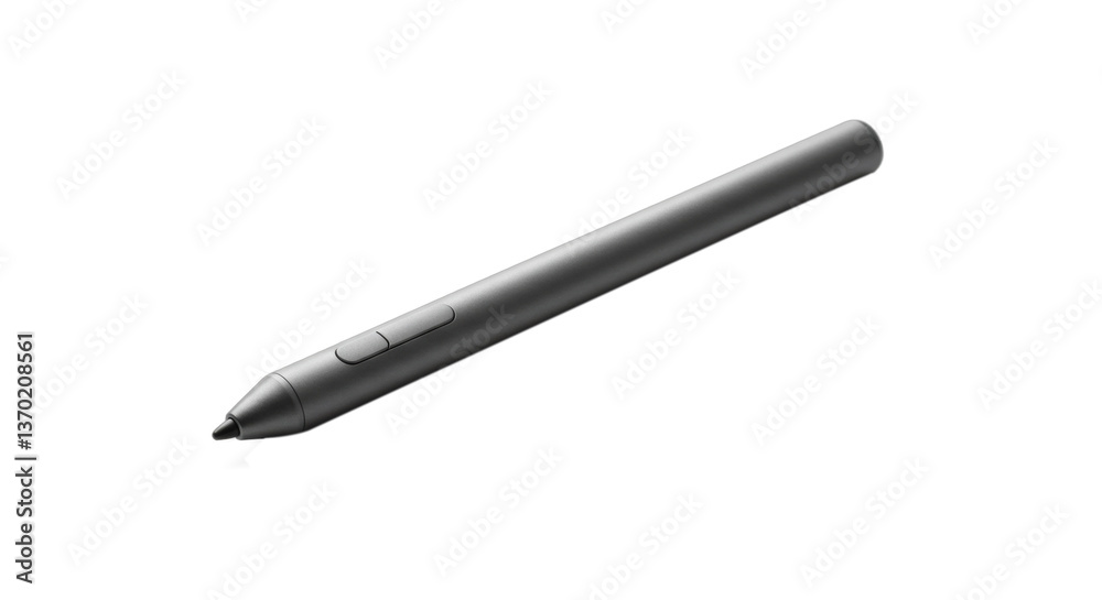 Precision stylus pen floating on pristine white, evoking creativity and digital artistry Precision stylus pen floating on pristine white, evoking creativity and digital artistry