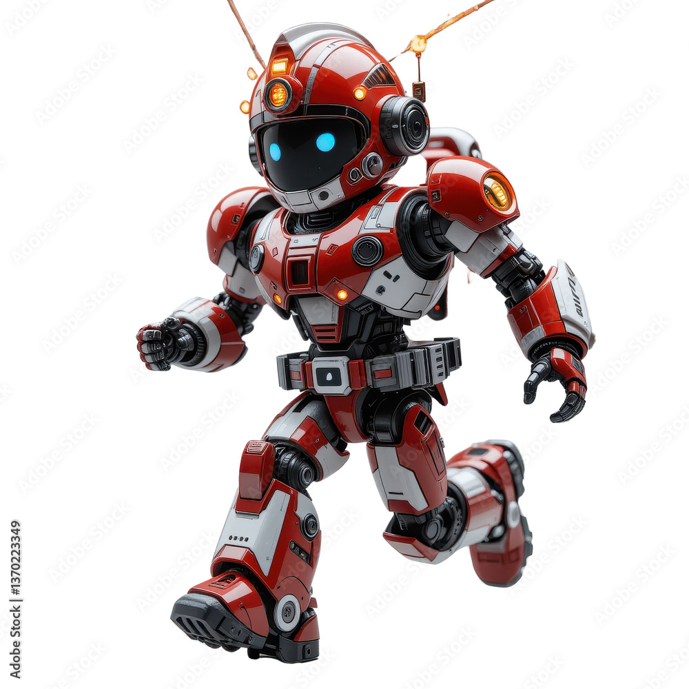 Running Red Space Robot Running Red Space Robot