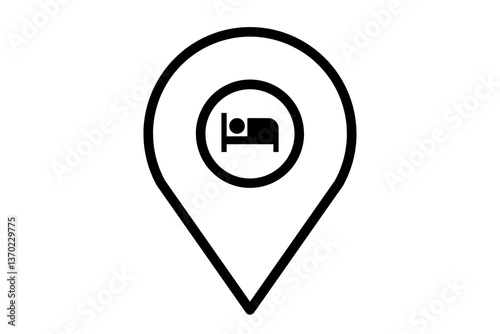 Free Download Icon of hotel location, icon of hotel location map, icon of hotel location on transparent background, map pointer icon.
 - GFXLoad