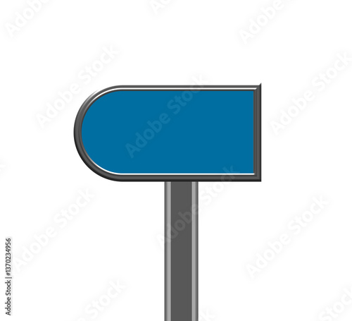 Wallpaper Mural blank road sign isolated and post stand Torontodigital.ca