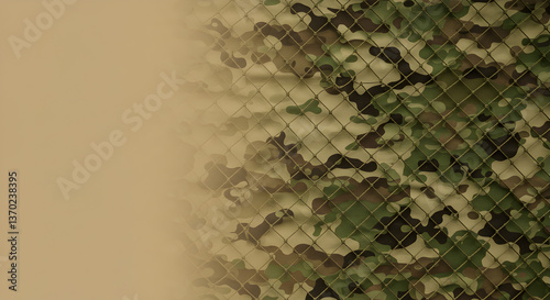 Abstract gradient from sand to military netting backdrop, suitable for digital design