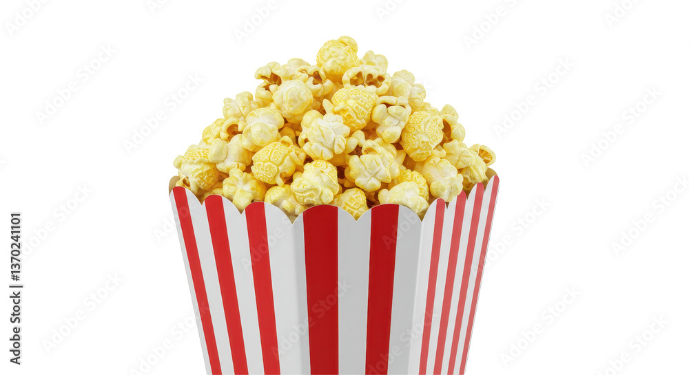 Isolated Bucket of Popcorn Isolated Bucket of Popcorn