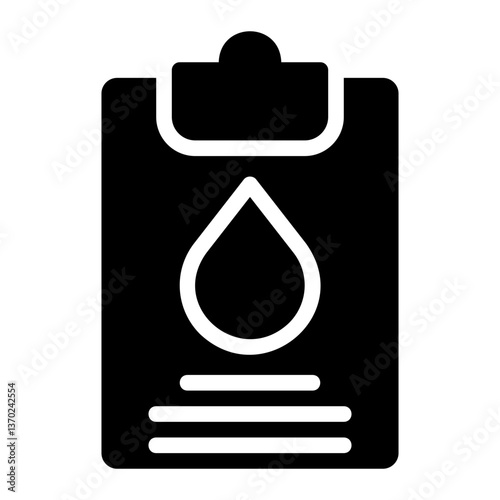 blood test glyph icon