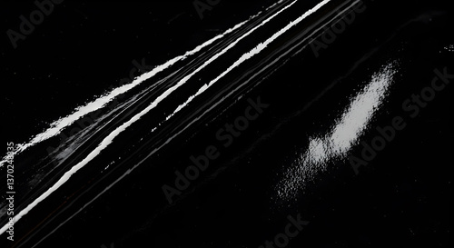 Abstract glossy black patent leather surface with subtle reflective highlights