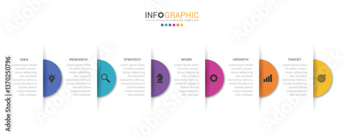 Infographic elements design template, business concept with 6 steps or options, can be used for workflow layout, diagram, annual report, web design.Creative banner, label vector.
