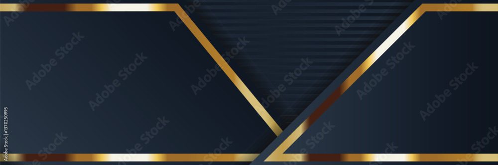 Modern Dark Navy Background with Gold Accents Modern Dark Navy Background with Gold Accents
