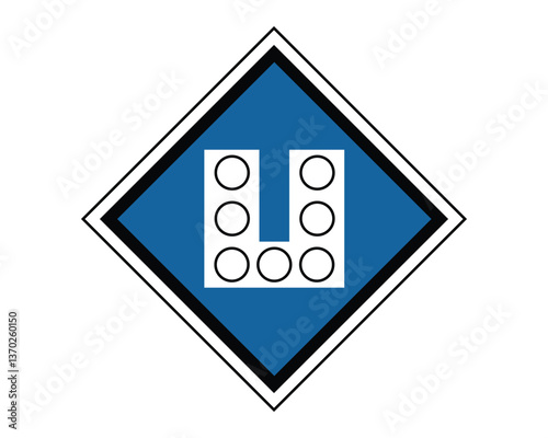 Turn on Power Signal Sign for Electric Locomotives, Permanent Railway Signaling Signs, and Railway Track Safety Signs - High Quality Vector Stock Image