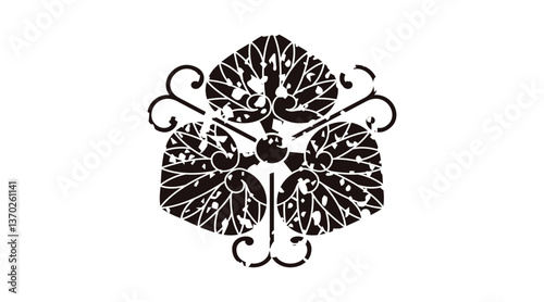 家紋はんこ・蔓三ツ葵.ai