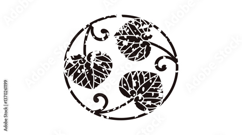 家紋はんこ・蔓三ツ葵ノ丸.ai