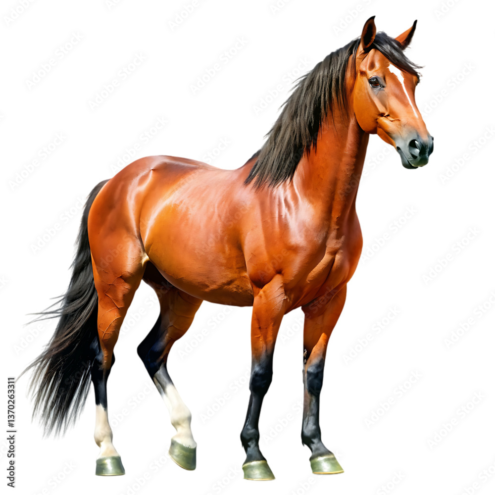 Obraz premium Brown Horse Image: Stock Photo, Equestrian