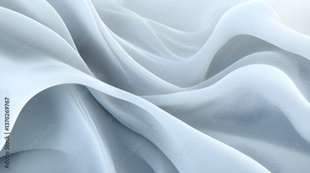 Obraz premium Abstract Flowing Light Gray Fabric