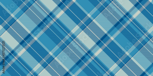 Kitchen tartan pattern plaid, bandanna vector texture fabric. Printout seamless check background textile in cyan and pastel colors.