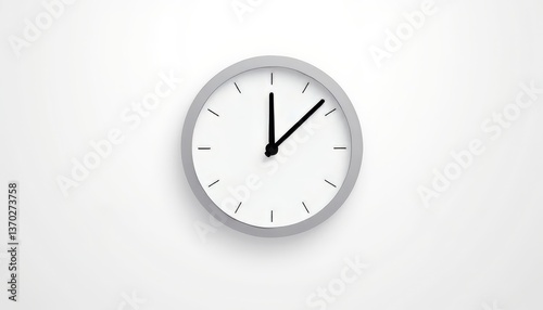 Wallpaper Mural Minimalist wall clock design on plain background, simplicity concept Torontodigital.ca