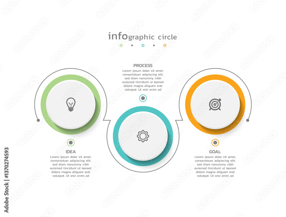 Naklejka premium Infographic business template colorful background design