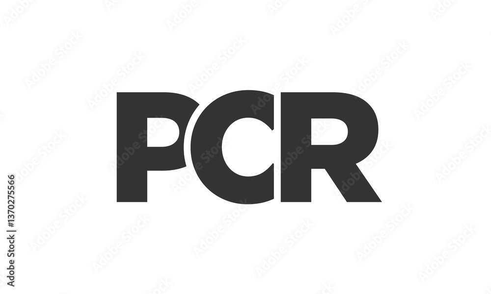 PCR logo design template with strong and modern bold text. Initial based vector logotype featuring simple and minimal typography. Trendy company identity. PCR logo design template with strong and modern bold text. Initial based vector logotype featuring simple and minimal typography. Trendy company identity.