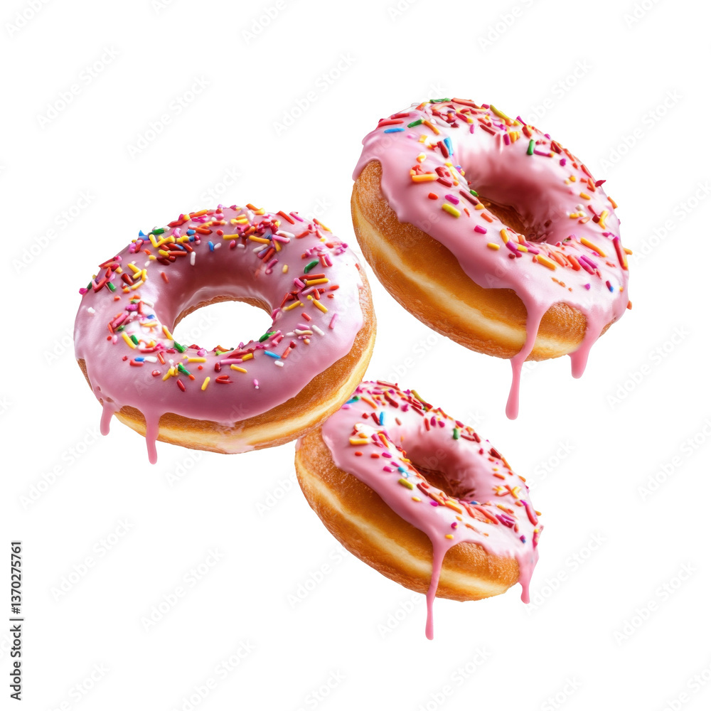 Flying Donut Delight on transparent background Flying Donut Delight on transparent background