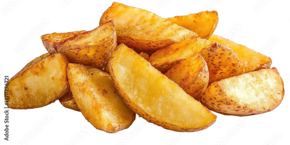Crispy Fried Potatoes on transparent background Crispy Fried Potatoes on transparent background