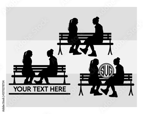Best Friend svg, Best Friend Silhouette, Friend Svg, Friend Svg For Cricut, Friendship Day, Besties, Cut File, Bff Svg, Clipart, Best Friend Monogram, 