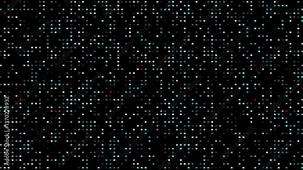 Abstract background random digital square shape dot metaphor digital data transfer for cyber technology and futuristic concept video overlay template