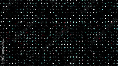 Abstract background random digital square shape dot metaphor digital data transfer for cyber technology and futuristic concept video overlay template
