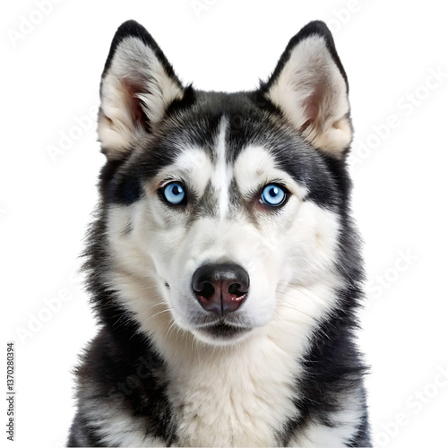 Siberian Husky Dog, Blue Eyes, Portrait