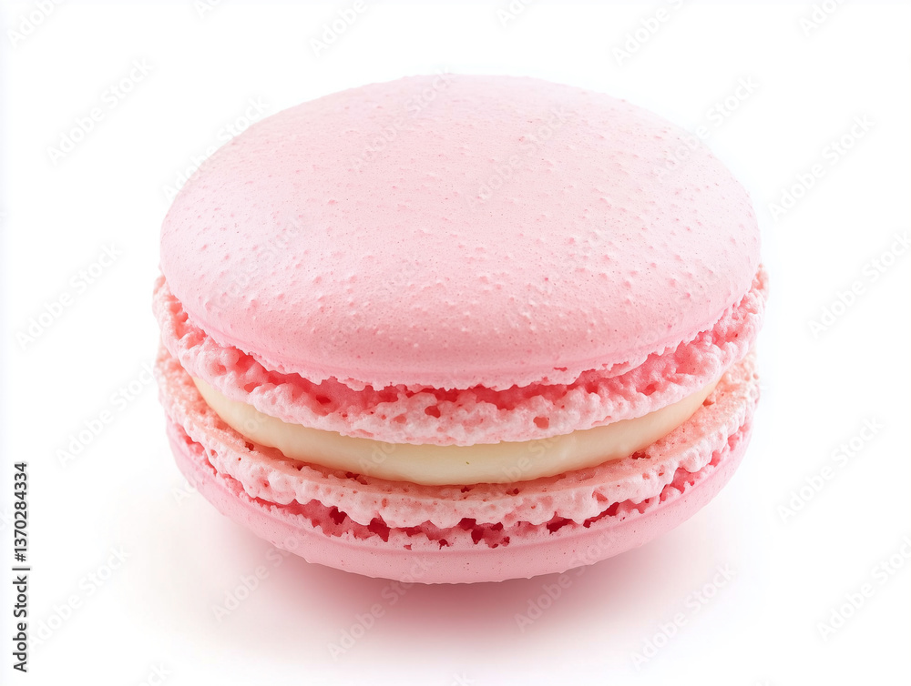 pink macaron isolated on white background,premium blank background poster banner cover wallpaper design with copy space pink macaron isolated on white background,premium blank background poster banner cover wallpaper design with copy space