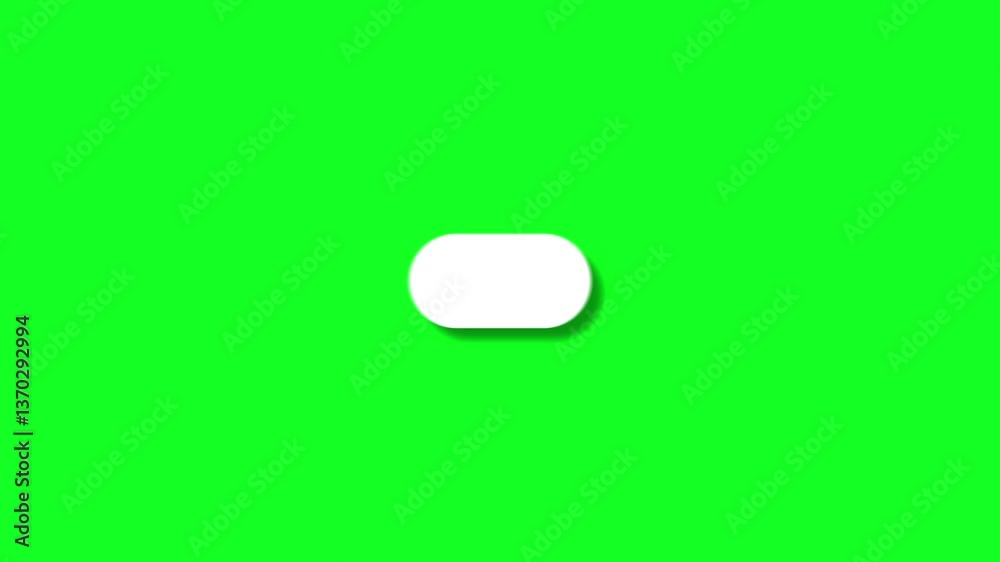 minimalistic join us button with white rectangular shape on green chroma key backdrop, interactive design for online platforms	
