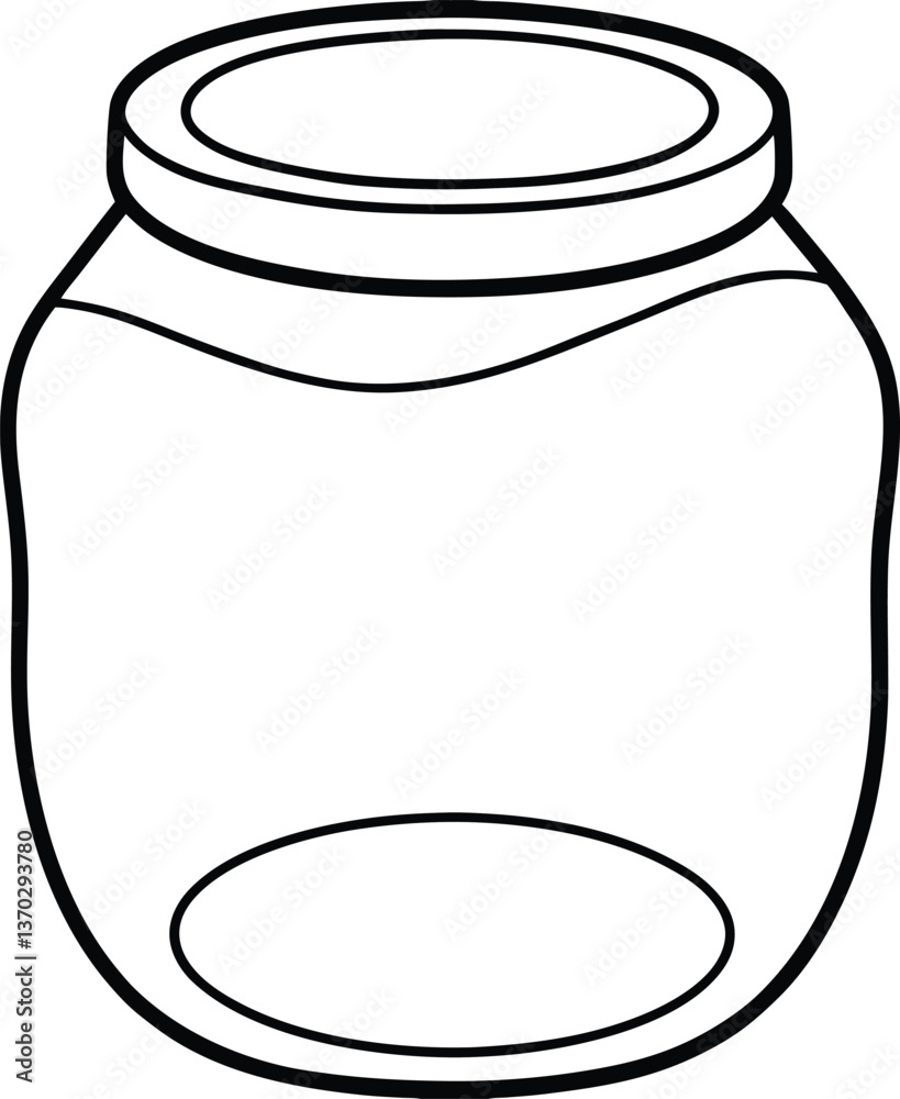 Jar Line Art Vector Jar Line Art Vector