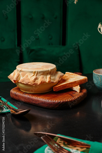 Konstfotografi Delicious and hot dishes with meat
