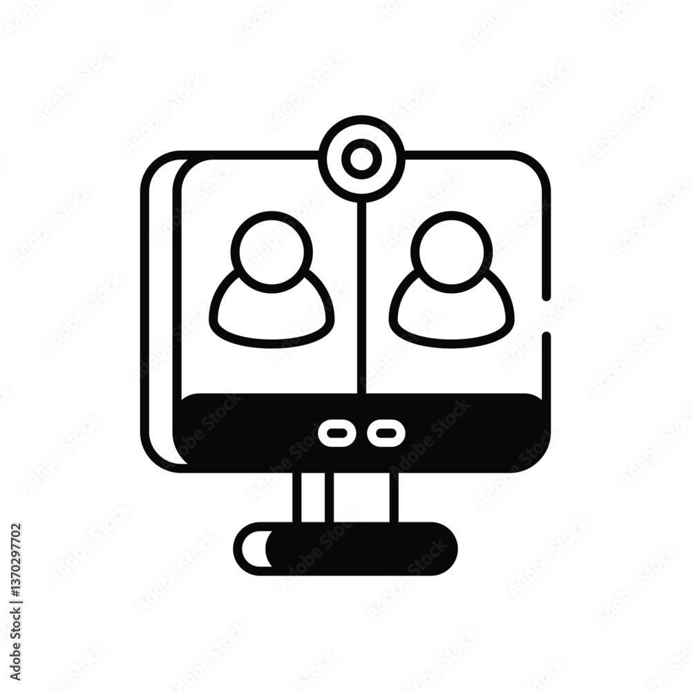 Fototapeta premium Online Class icon vector stock illustration