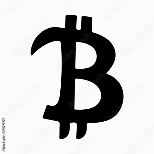 Cryptocurrency Bitcoin Symbol Silhouette Finance Concept Background for Stock Market Trading
