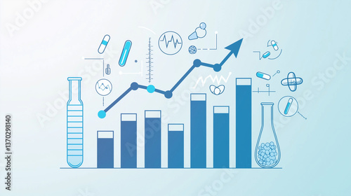Diagramme de croissance d’une entreprise pharmaceutique