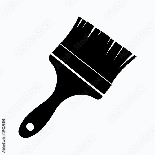 Creative Paint Brush Silhouette for Artistic Design Projects and Backgrounds