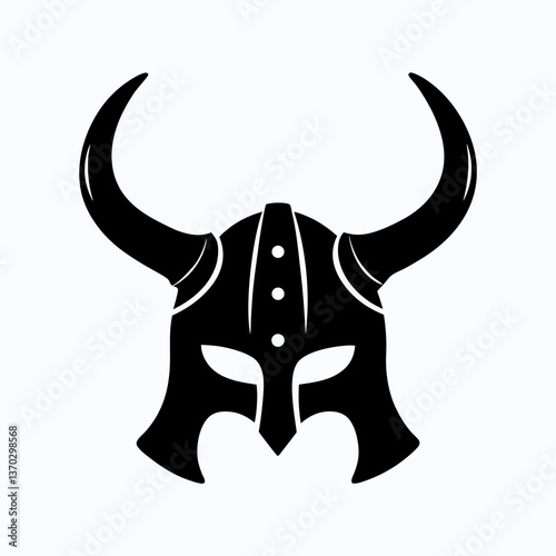 Mystical Viking Warrior Helmet Silhouette for Adventure Seekers and History Enthusiasts