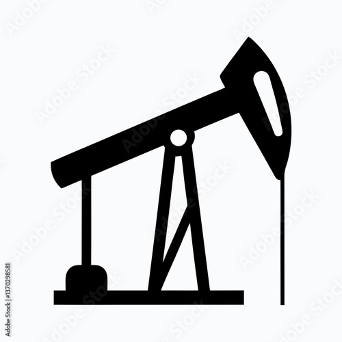 Energy Industry Concept with Oil Pump Jack Silhouette in Sunset Background