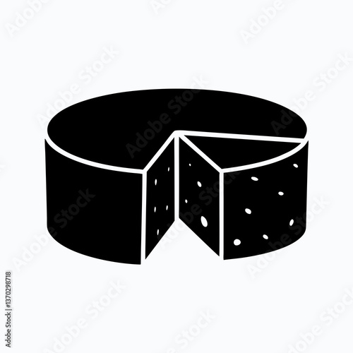 Delicious Cheese Silhouette Perfect for Food Lovers and Restaurants