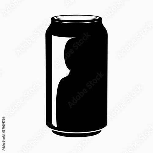 Refreshing Soft Drink with Mysterious Silhouette in the Shadows Concept