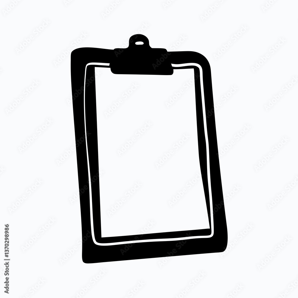 Creative Silhouette of Clipboard with Space for Text, Business Concept Illustration Creative Silhouette of Clipboard with Space for Text, Business Concept Illustration