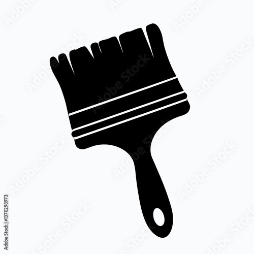 Artistic Paint Brush Silhouette for Creative Design Projects and Art Concepts