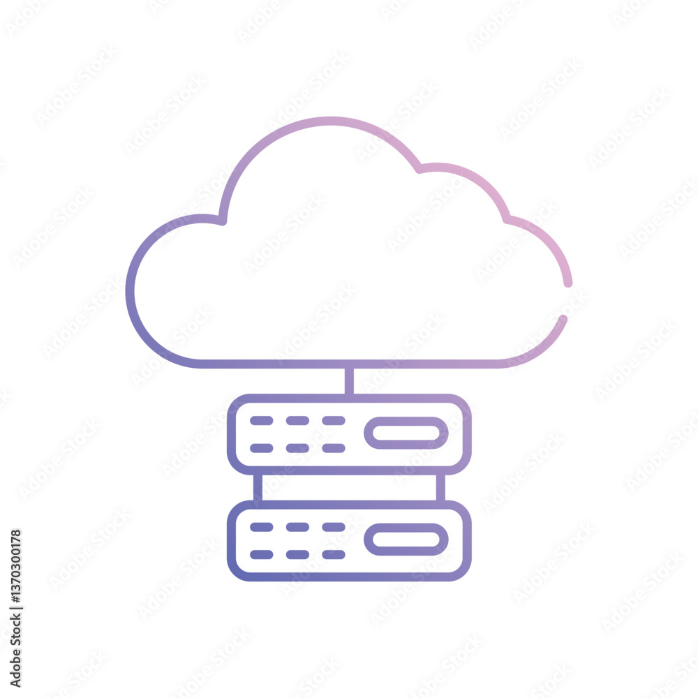 Cloud Storage icon vector stock illustration Cloud Storage icon vector stock illustration
