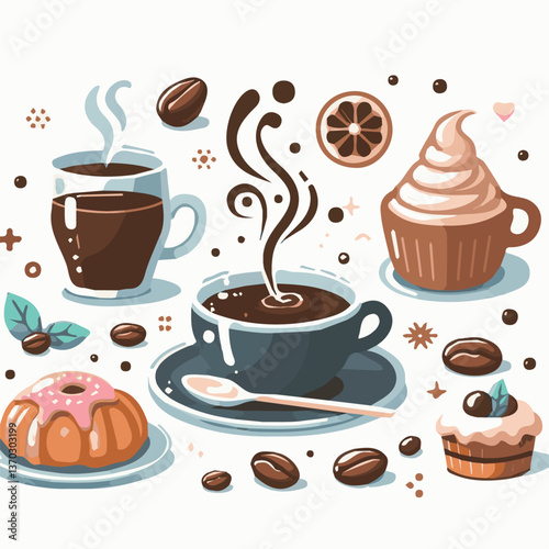 coffee, drink, cafe, background, food, espresso, white, caffeine, mug, cup, brown, beverage, black, aroma, breakfast, cappuccino, closeup, dark, mocha, isolated, hot, morning, texture, fresh, table, n