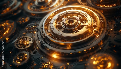 Wallpaper Mural Gears, Mechanisms, Industrial, Engineering Torontodigital.ca