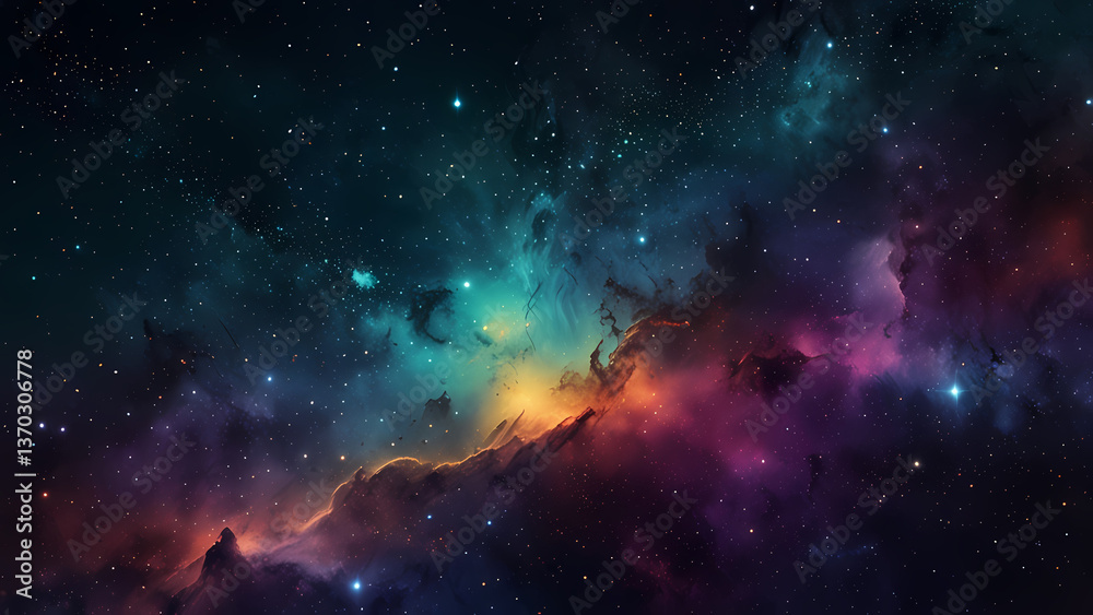 Naklejka premium Stardust Shine: Ethereal Space Texture