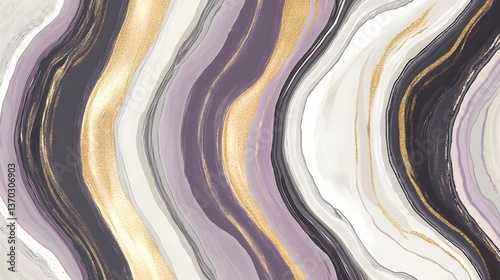 Abstract Purple Gold Agate Texture Background